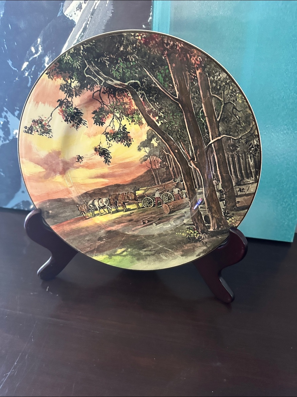 Royal. Doulton  Decorative Plate with Horse and Cart